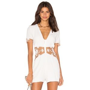 For Love & Lemons white Elenora Romper
